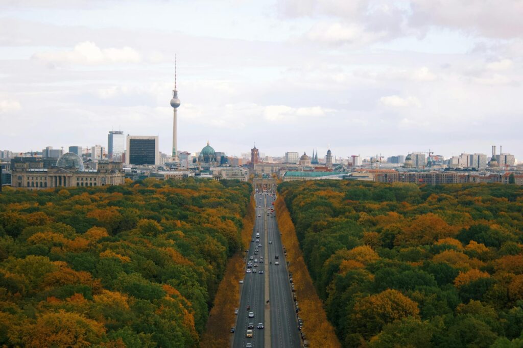 Wijk Tiergarten - uitzicht over het gelijknamige park