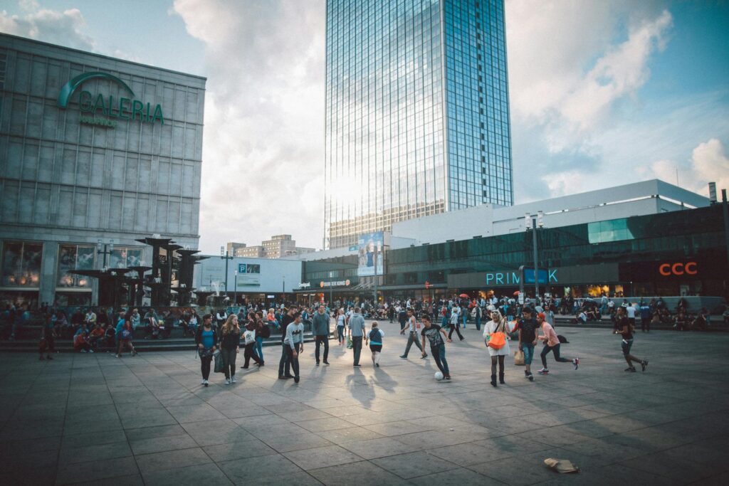 Galeria op Alexanderplatz in Berlijn